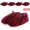 5 Pair Reusable Velvet Fabric Shoe Covers Non-slip Adult Washable Keep Floor Carpet Cleaning Indoor Outdoor Shoe Protector Cover