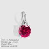 eManco DIY Jewelry Accessories: Stainless Steel Round Cubic Zirconia Pendant Necklace