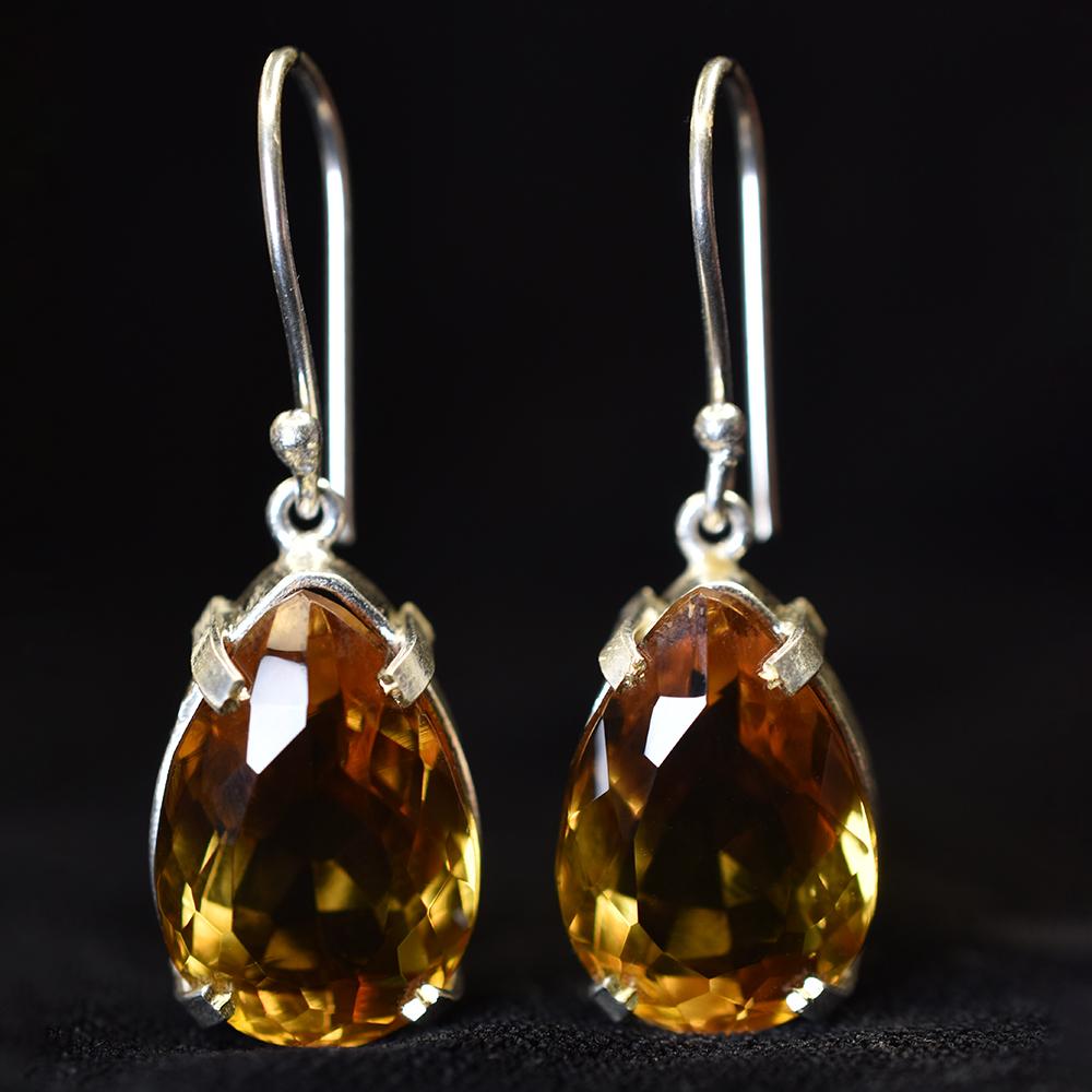 Natural 65.55 Ct CERTIFIEED 7 Color Change Alexandrite PEAR Earring Pair Gems MY.ER-31-NS