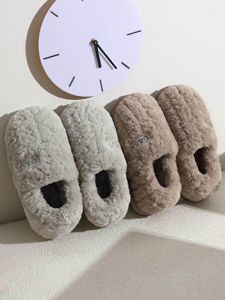 Pantofole Invernali da Uomo 2025 in Peluche di Cotone per Interni/Esterni - Suola Spessa e Tallone Coperto.