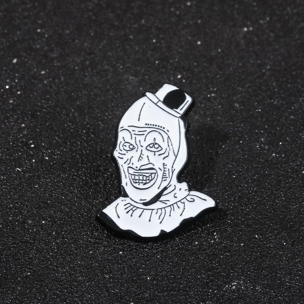 Horrorfilme Terrifier Clown 3 Brosche Filmcharaktere Metallabzeichen Für Damen Herren Rucksack Kleidung Accessoires Schmuck Geschenke