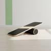 Natural Wood Finish Roller Balance Board Physical Rehabilitation Wooden