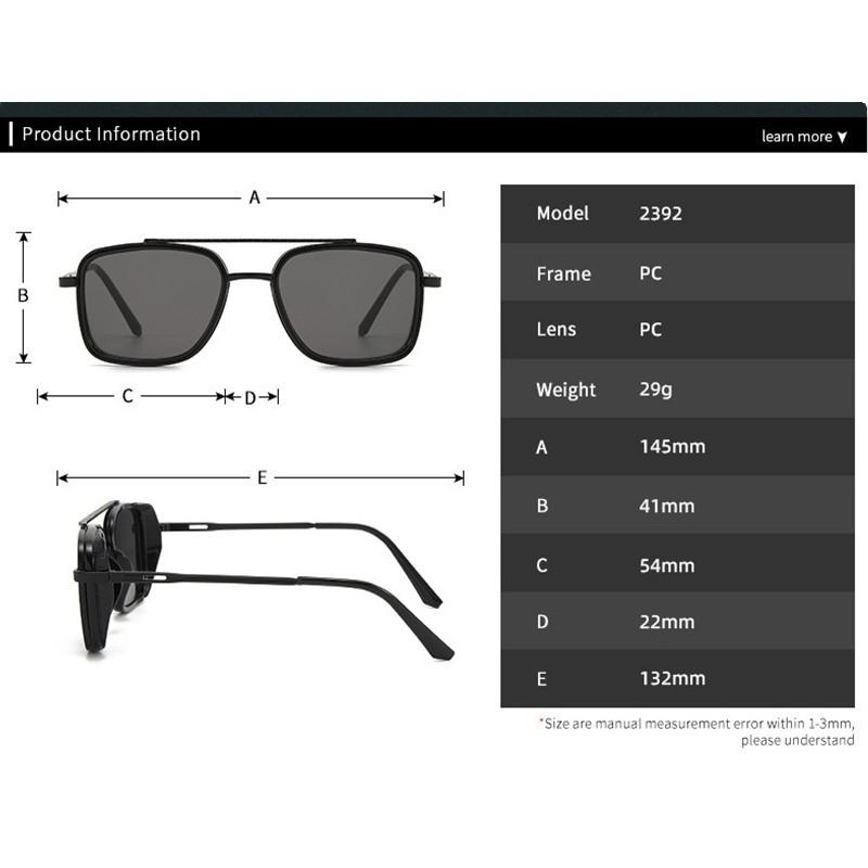 Ins Popular Square Sunglasses Women Men Brand Designer Metal Gradient Steanpunk Sun Glasses for Men Driving Shades UV400