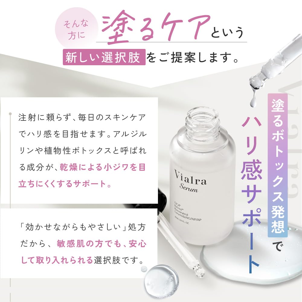 Vialra Moist Serum 30mL, a Topical Botox Serum for Wrinkles, Firming, Plumping, Moisturizing, Pore Care, Lifting, and Tightening.