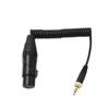 HangTon Microphone Transmitter Audio Cable for Sennheiser SK500 Sony UWP D11 XLR Female Locking TRS Coiled G4, D21, 3-Pin 3.5mm 1/8"