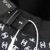 Pristine CHANEL hat Coco Beach Mini CC logo Black White Nylon Women S Used