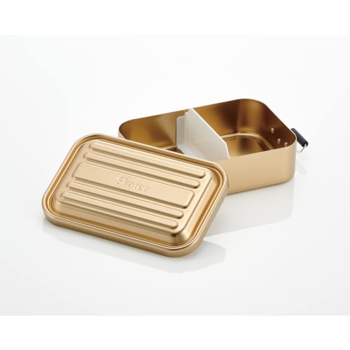 Skater Aluminum Lunch Box, 850ml Capacity, Soft and Fluffy, Mineral Tone, Matte Gold, AFT8B-A