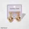 Retro European & American Geometric Starfish Snake Pearl Dangle Earrings
