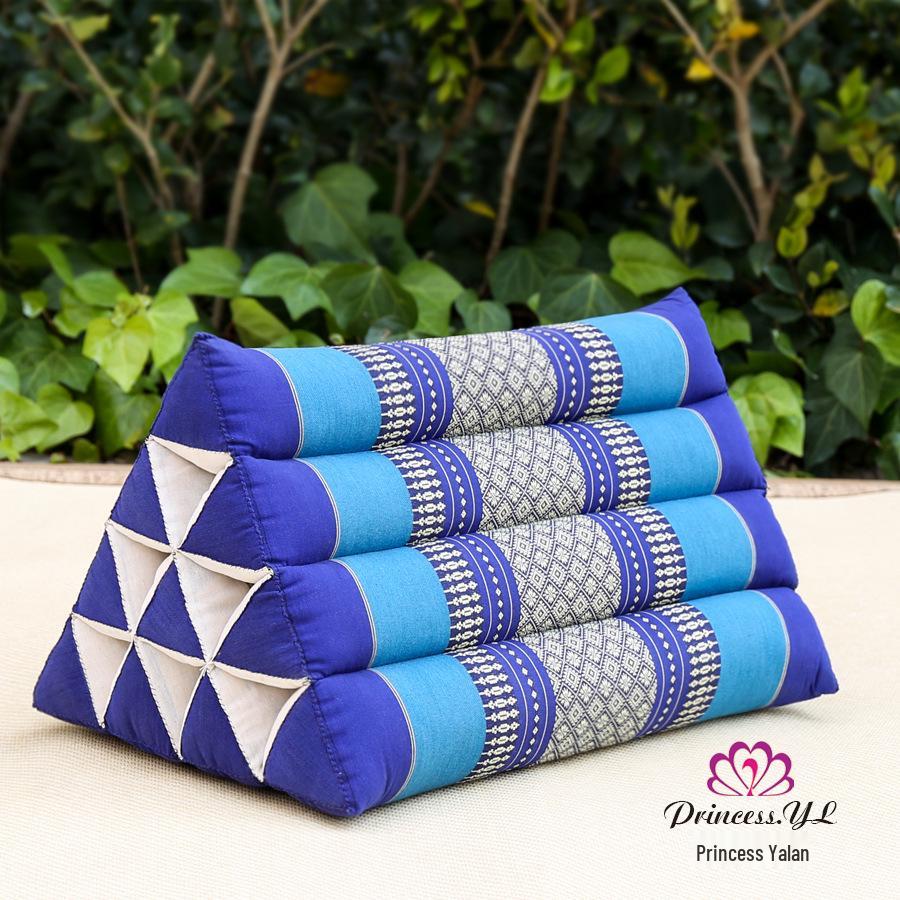 Thailand Triangle Tatami Cushion: Kapok Lumbar Pillow & Sofa Back Support.