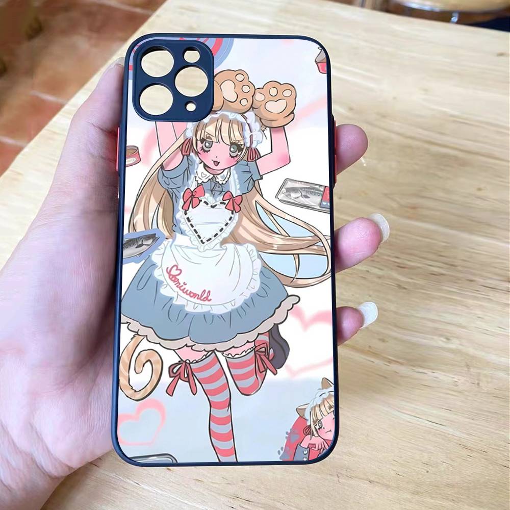 Angel tsundere girl anime cute frosted Shockproof For iPhone 16 15 11 12 13 14 Pro Max X XR XSMAX Mini Phone Case