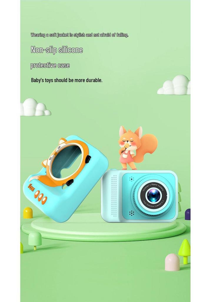 Q3 Fox Kids' Cartoon Mini HD Dual Camera for Photos & Videos