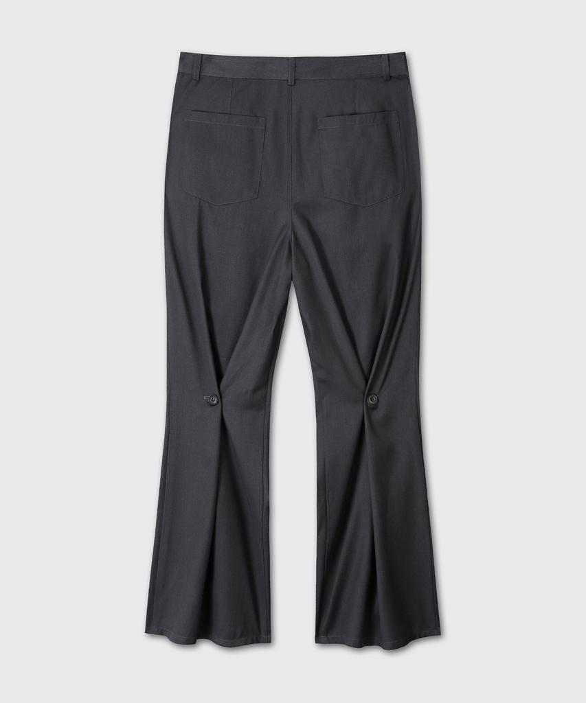Daibeuin Button Pleated Trousers (Charcoal)