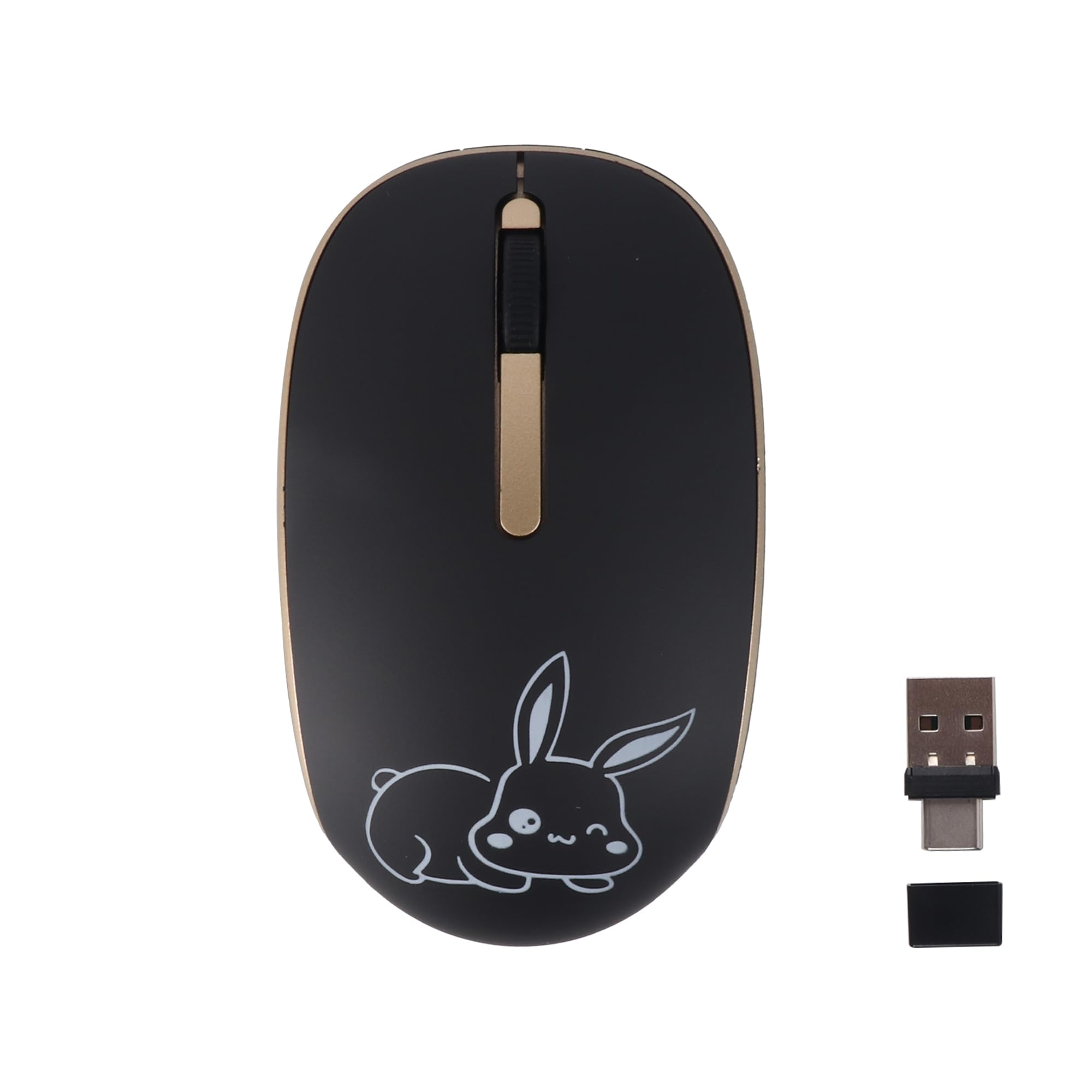 

Wireless Bluetooth Compatible with and Black Mouse, & 2.4GHz, USB-C/USB-A, 3-Mode Connection, Quiet, Optical, Compact, Lightweight, Portable, чорний