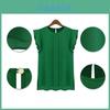 Elegant Womens Sleeveless Chiffon Tops With Timeless Design In Blue Green Red