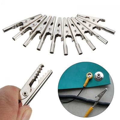 10Pcs/Set Durable 51mm 10A Alligator Clips Nickel Plated Single Prong Crocodile Clip Metal Battery Clamps Cable Lead
