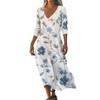 Abiti Da Donna Tunichetta Stampa Vintage Con Cintura Abito Midi Estivo Casual Manica 3/4
