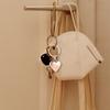 Heart Shape Keychain Multifunctional Fashion Accessory Key Ornament Stainless Steel Texture Present for Women and Couple