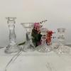 Vintage Clear Crystal Glass Candlestick Valentine'S Day Romantic Candlelight Dinner Shooting Props Home Wedding Decoration Premium Quality
