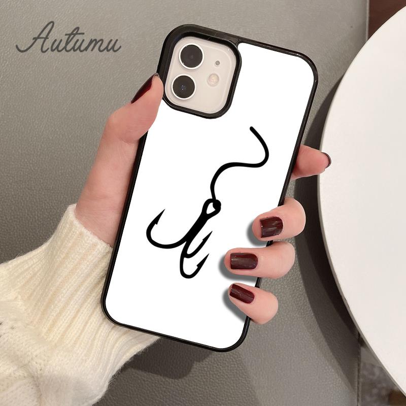 Fish Hook Fishing Phone Case for iPhone 17 Air 15 16 16e 11 12 13 14 Pro Max Plus Cover coque Fundas Shell