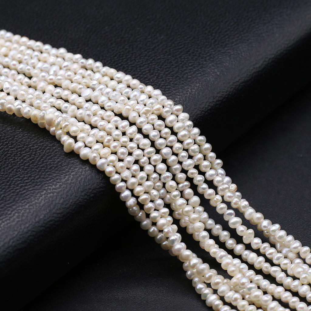 1String, White Natural Freshwater Pearls Beads, 2-2.5mm, for DIY Jewelry Making, Unique Birthday Party Wedding Crafts, 36cm