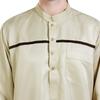 Middle East Casual Men's Stand-Up Collar Robe - Loose Fit, Hot-Selling Back Design