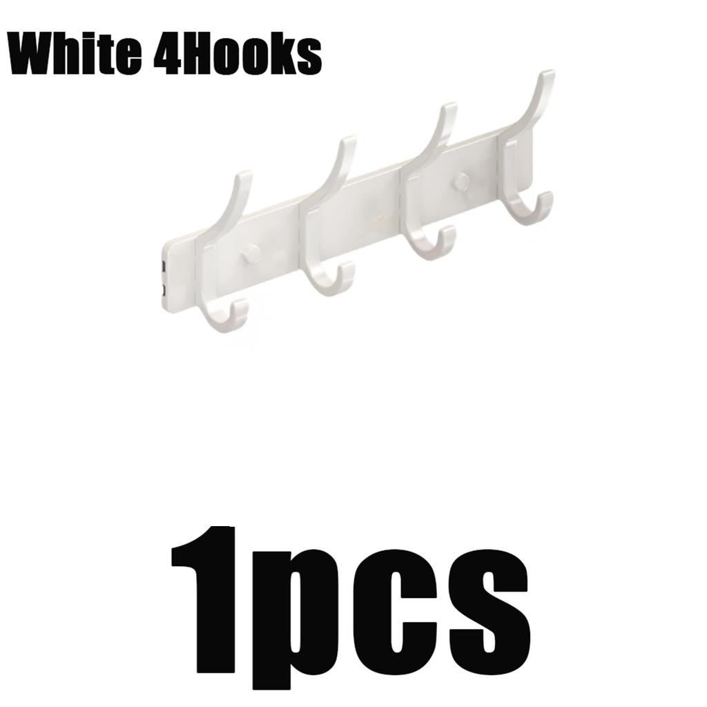 1pcs 4/6/8hooks No Drill Door Behind Hook Storage Wall Hanging Clothes Hanger For Bathroom Kitchen Hanging Towels Accessories