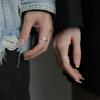 Free Size 925 Couple Sterling Hypoallergenic To Day Gift [Rockyu] Pairing, Ring, Silver, Men's, Women's, Pairing, Simple, Silver, Metals, Valentine's