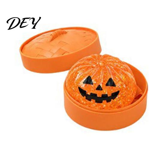 Stretchable Squeeze Toy Halloween Dumpling Stress Relief Toy, Cartoon Steamed Bun TPR with Steamer, Sensory Ball Fidget Party Favors Tactile