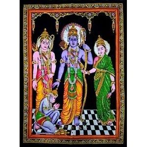 Tapestry of Indian Lord God Sita Ram 75x100