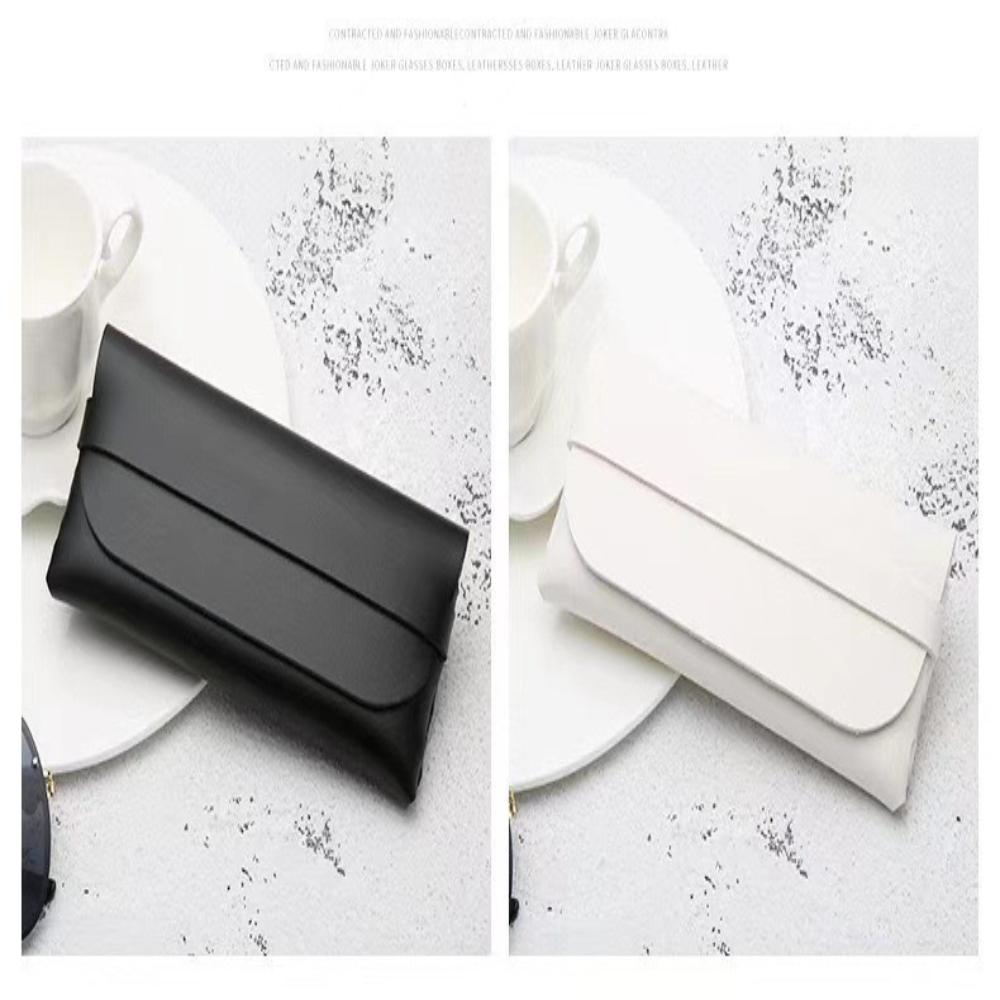 Portable Leather Glasses Case Soft Sunglasses Storage Bag Minimalist Eyewear Protector Pouch Luxury Reading Glass Box Women Men