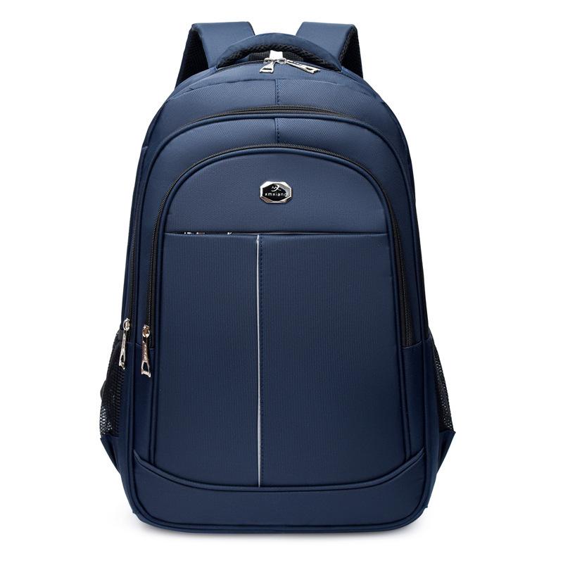 

Fashion backpack, simple and large-capacity men s backpack, light and textured business computer bag, college student travel schoolbag синій