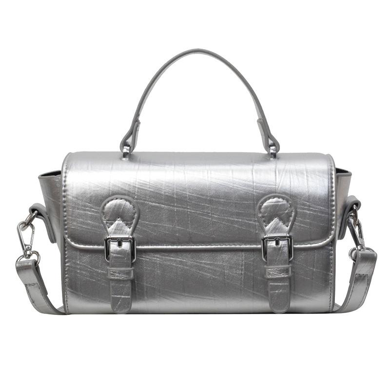 

Crossbody Bag Women s New Bag Versatile Single Shoulder Portable Small Square Bag Fashionable Small Bag серебряный