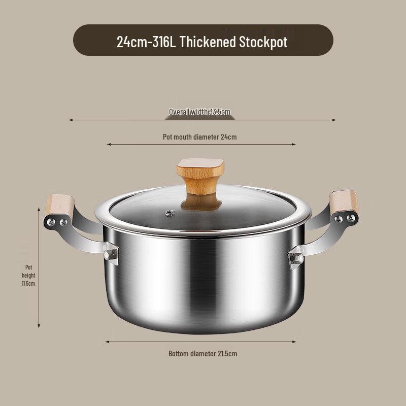Lilang 316 Stainless Steel Soup Pot