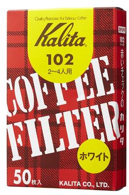 Kalita Kaffeefilter 102 Filterpapier Boxed für 2 bis 4 Personen 50 Stück Weiß #13001