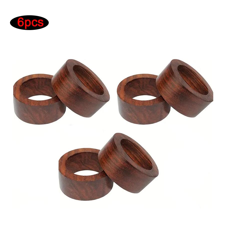 Классическое деревянное кольцо для салфеток, натуральный деревенский деревянный дизайн, кольца для салфеток, посуда для свадебной вечеринки, кейтеринга, рождественское украшение