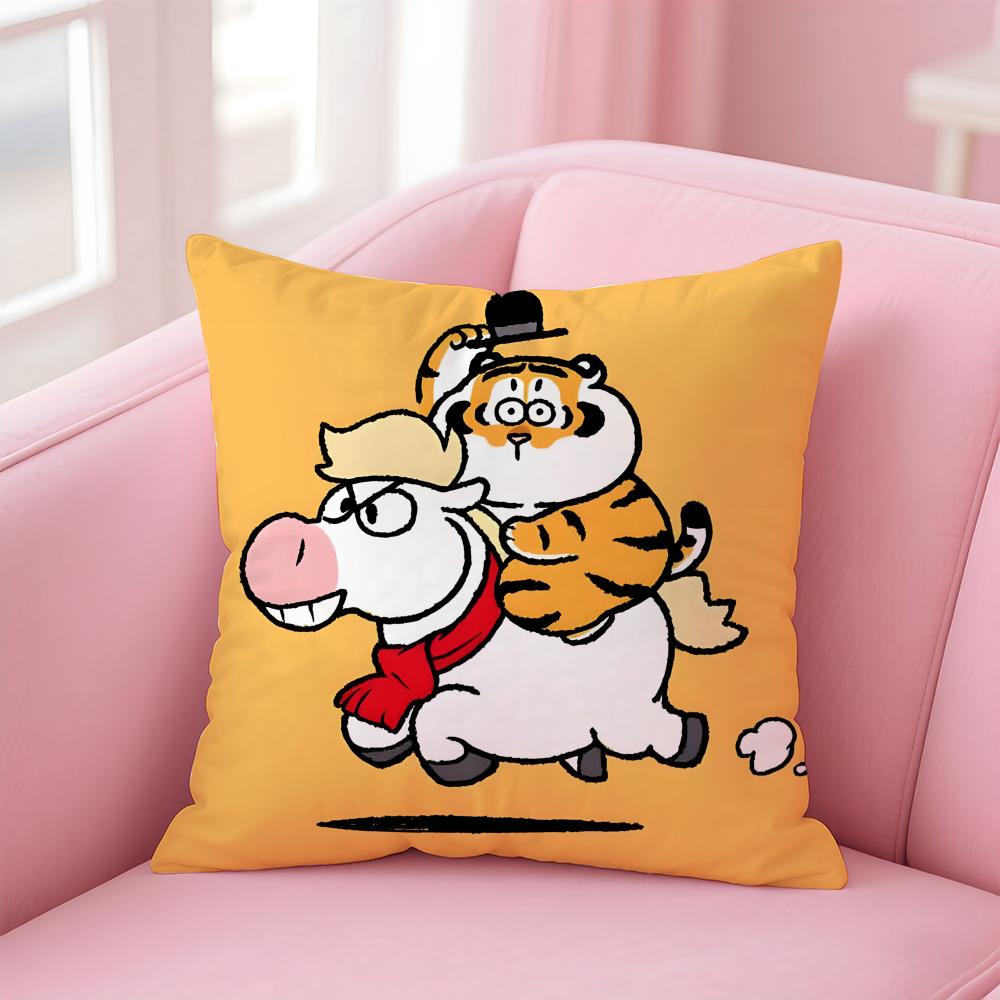 Inspired By Funny BBai Fumas patterns Cushion Cover Pillowcase Short Plush Invisible zipper Room Sofa Cushion Cover