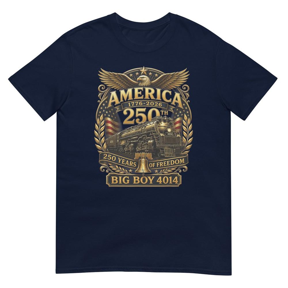 Big Boy 4014 Train Usa 250th Anniversary Patriotic American Tshirt S