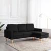 Day and Night - Day and Night 3-seater Sofa with Black Fabric Footrest