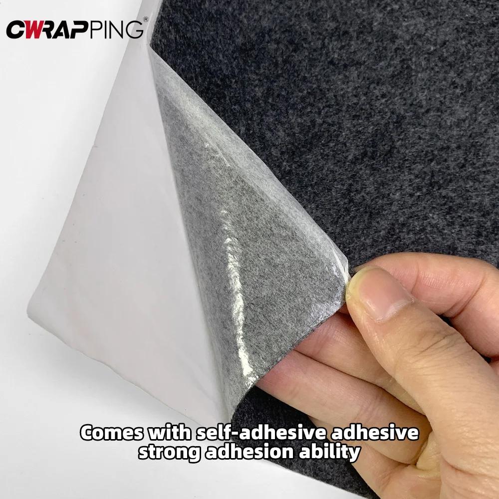 Car Lining Carpet Felt Cloth Self-adhesive Carpet Non-Woven Fabric High Temperature Resistant Felt for Home Camper Car Repair