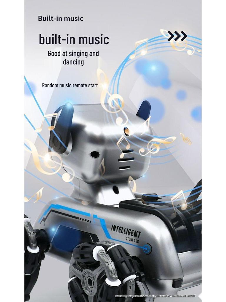 Children's Remote Control 8-Wheel Stunt Robot Dog Car, Perfect Birthday Gift for Ages 3-6