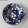 Blue Ceramic Plate Cherry Blossoms Seasoning Dish Dipping Bowl Snack Dish Snack Tray Dessert Plate Taste Dishes Decorative Bowls