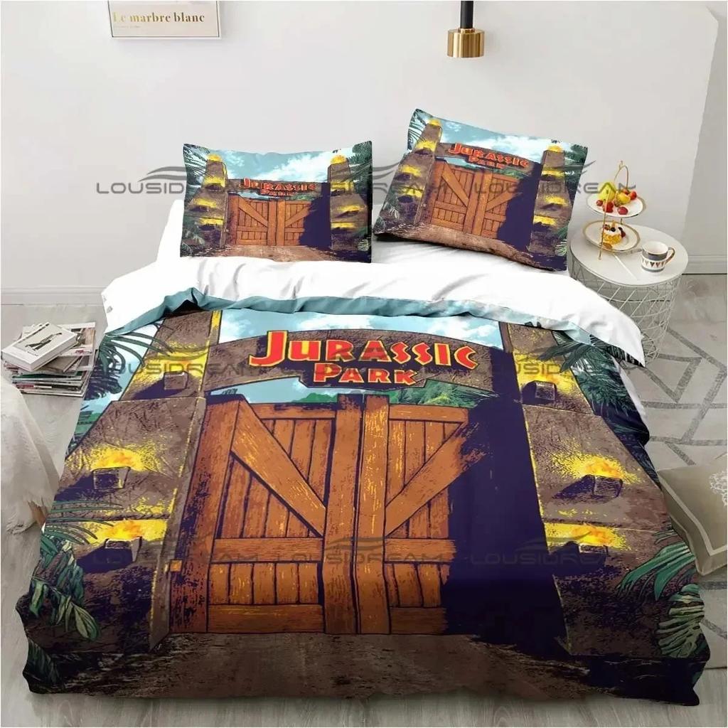 Comforter Jurassic Park Bedding Set 3D Printed Suitable For Bedroom Kids Home Textile