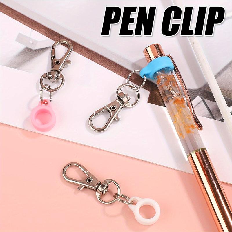 

6Pcs Lobster Buckle Pen Clip Accessories Pen Holder Pen Clip Keychain Badge Scroll Pen Holder
