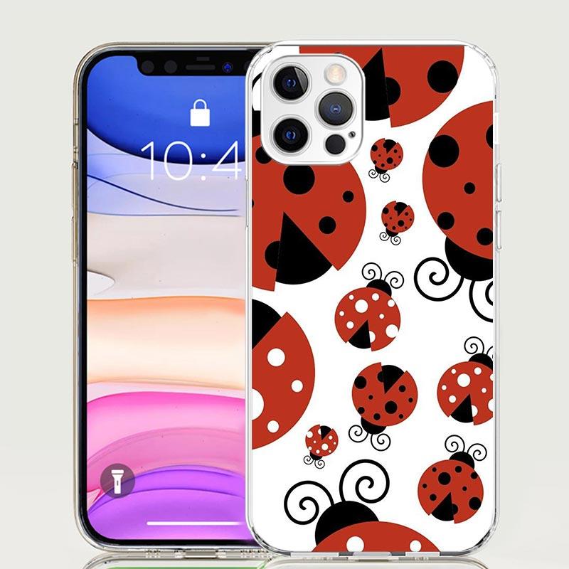 Insect Seven-Star Ladybug Phone Case For Apple iPhone 17 Air 16 15 Plus 14 + 13 Mini 12 11 Pro Max 7 8 SE 16Max Soft Shell Cover