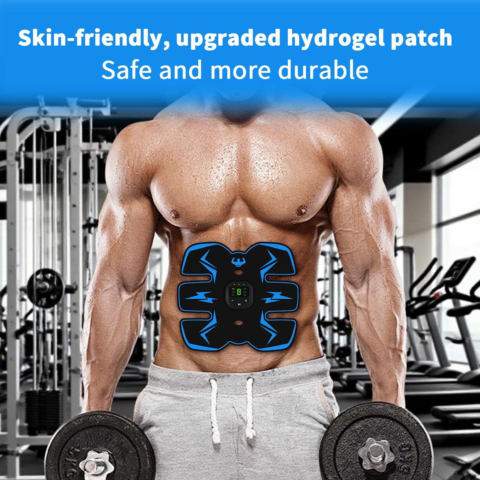 

Ab Stimulator 6 Modes Abs Muscle Stimulator Adjustable Muscle Trainer Patch Digital Display Rechargeable For Home Sculpting CN