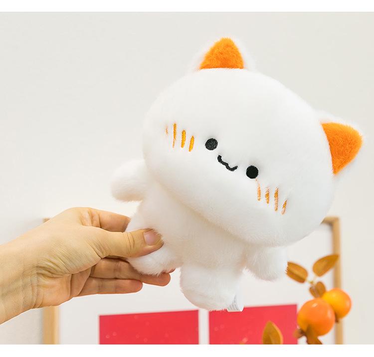 Soft White Kitten Plush Toy - Cute Cat Doll & Children's Sleeping Pillow