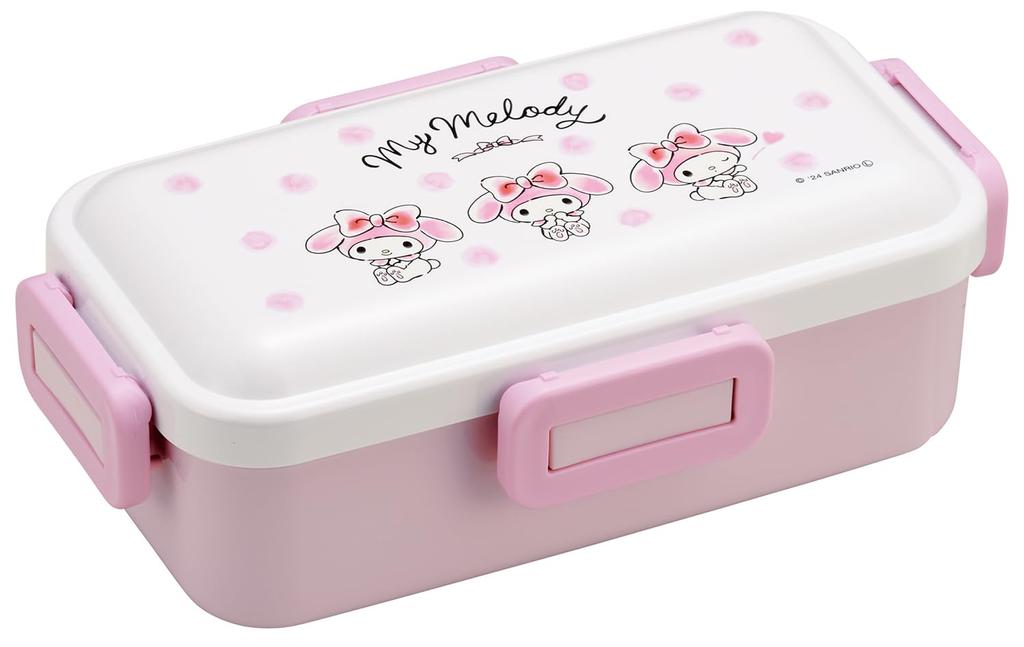 Skater Bento Box 530ml Antibacterial Fluffy Dome Lid For Women Made In Japan Sanrio My Melody Watercolor Cosmetics PFLB6AG