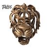 Wall Sculpture for Living Room Lion Sculpture, Resin Retro Bronze Decorative Art, 3D Animal Head Modern Artistic Accents Figurine, Hollow Hanging