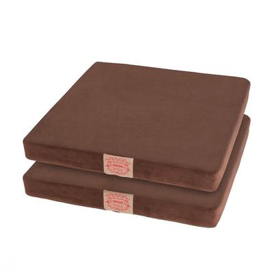 Shinnwa Cushion Memory Foam Zabuton Square Chair Cushion Thick Velor Fabric for Guests Memory Foam Zabuton Cushion Square Cushion Chair Set of 2