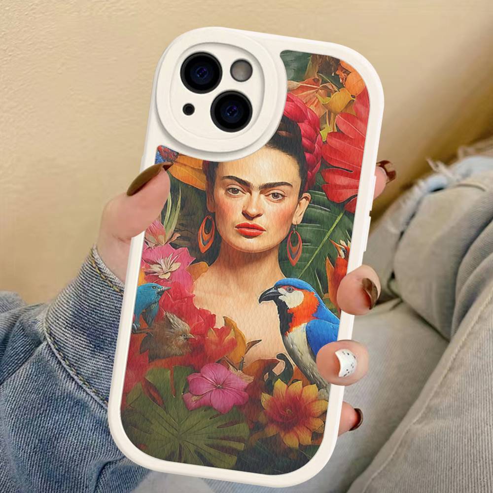 Fashion F-Frida K-KahlosS Phone Case For IPhone 16 15 14 13 12 11 Pro Max Plus Shockproof Leather Cover